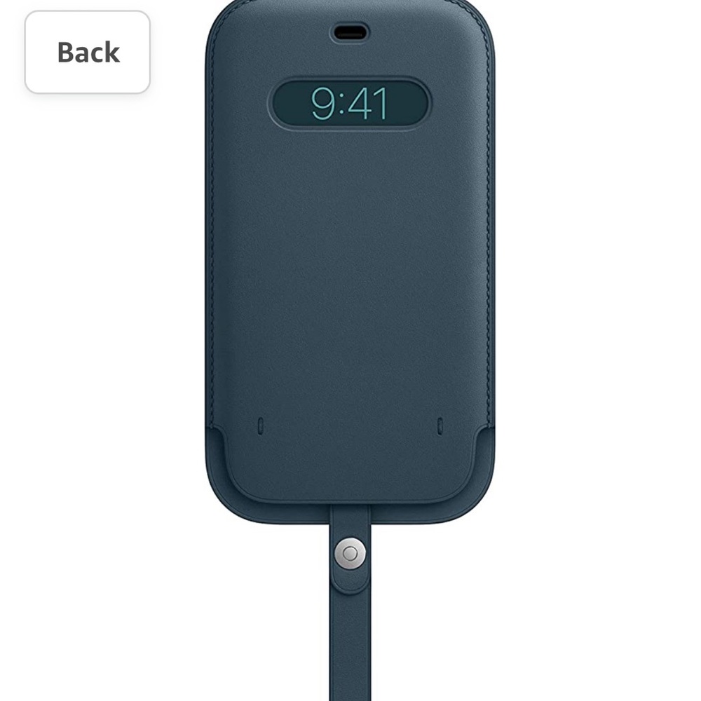 Apple iPhone Pro Max Leather Sleeve with MagSafe Saddle Blue